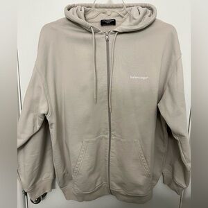 Balenciaga Unisex Oversized Beige Hoodie